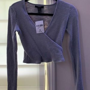 cropped low neck sweater